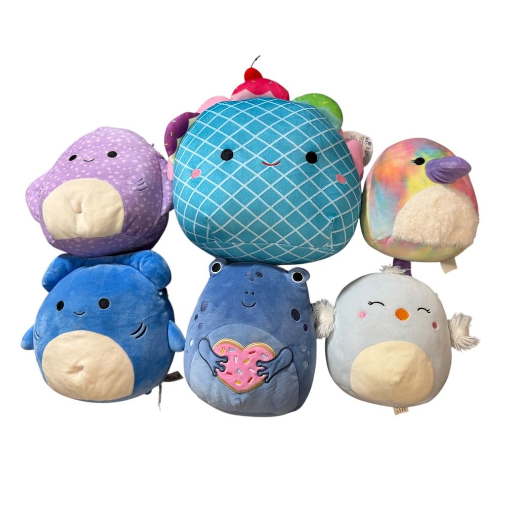 SQUISHMELLOW Set of 6 Stuffed Animal Plush Collectable Toy